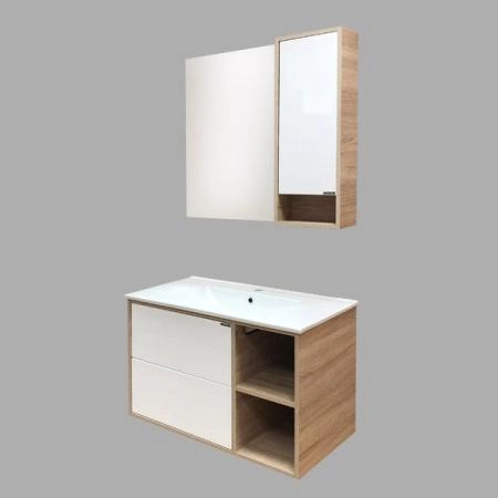 Тумба с раковиной Comforty Гамбург-90 дуб сонома