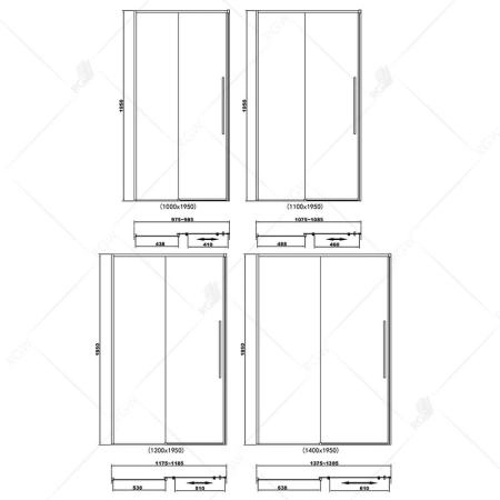 Душевая дверь RGW Stilvoll SV-12B 100 см стекло прозрачное/профиль черный 32321210-14