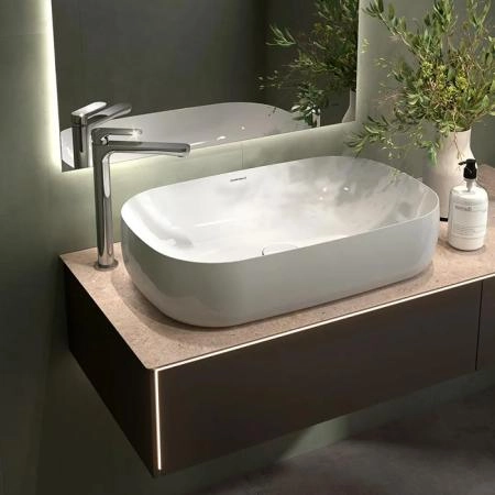 Смеситель для раковины Kerama Marazzi OLE ОЛЕ 69416KM.21.018 однорычажный высокий без донного клапана, хром глянец