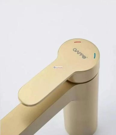 Смеситель для раковины Gappo G1099-33 сатин золотой