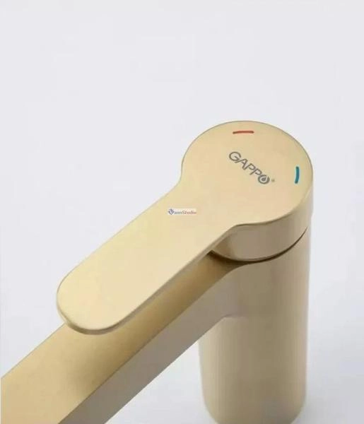 Смеситель для раковины Gappo G1099-33 сатин золотой