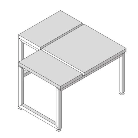 Eﬀegibi Linea Alu Угловая скамейка 76x76x45см, цвет: тик