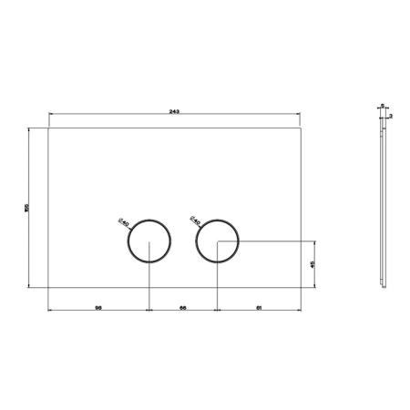 Gessi Клавиша смыва для унитаза, двойная, для систем инсталляций Geberit Sigma8 и Sigma12, цвет: хром