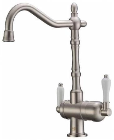 Смеситель для кухни ZORG Sanitary (ZR 326 YF NICKEL) серый