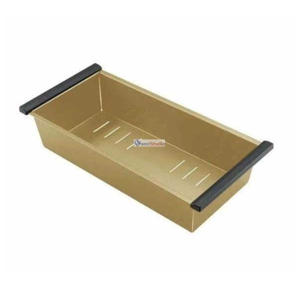 Кухонная мойка Gappo GS5050-3 50x50 сатин золотой нерж.сталь