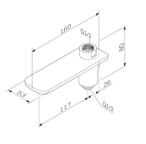 Душевые гарнитуры ( лейки, шланги, души) AM.PM F50A70900 хром