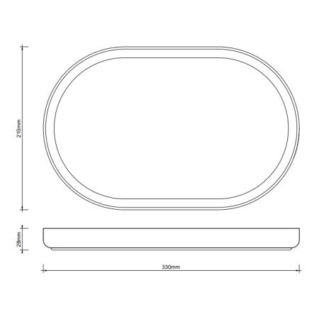 Decor Walther OF.LINE TAB M Поднос, настольный, цвет: Dune