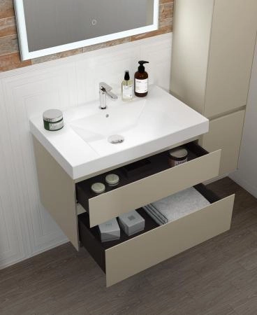 Раковина Kerama Marazzi CUBO КУБО CU.wb.80 подвесная\мебельная 80, белая глянцевая