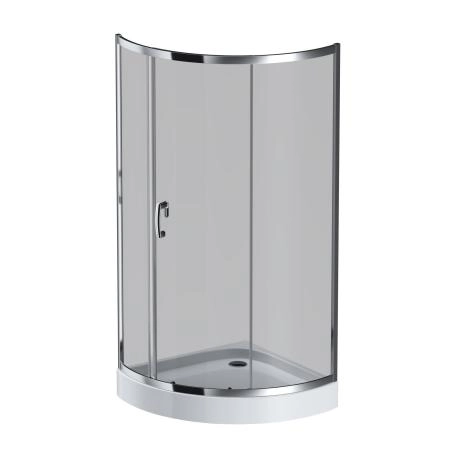 Душевой уголок 90x90 см, без поддона AM.PM Like W83G-315-090CG стекло тонированное, профиль глянцевый хром