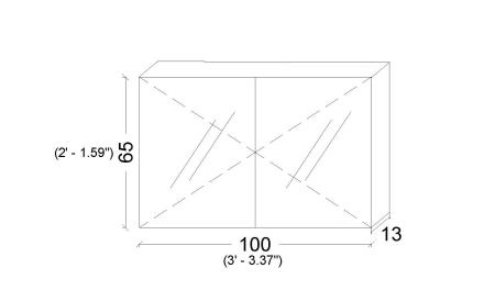 Зеркальный шкаф Boheme Vallessi 100 кашемир мат. с подстветкой 546-C
