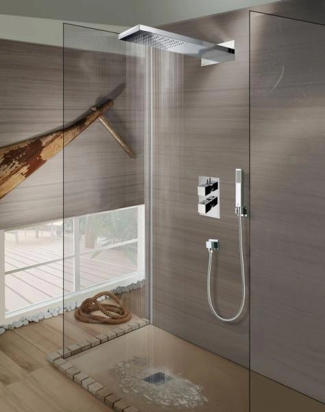 Верхний душ  Bossini Manhattan I00575.073 1 режим, цвет черный матовый