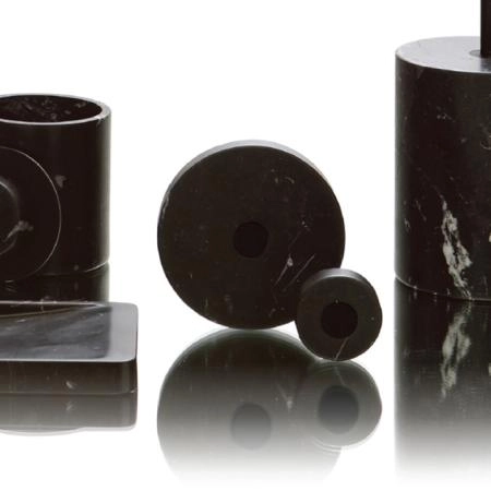 Bertocci Carrarino Крючок d11х8см., цвет: черный мрамор/черный матовый