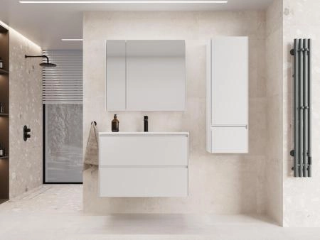 Тумба подвесная Style Line ЛИМА80 эмаль, под раковину LINE 80, 2 ящ., PLUS, белый матовый