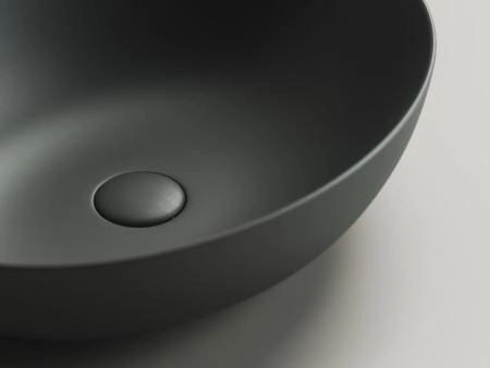 Умывальник чаша накладная овальная (цвет Темный Антрацит Матовый) Element 520x395x130мм