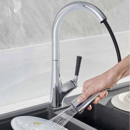 Смеситель Jacob Delafon MALLECO E562-CP для кухни с вытяжным изливом хром