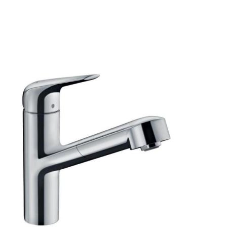 Смеситель Hansgrohe 71814000 Focus для кухни 150 мм, выдвижной излив хром