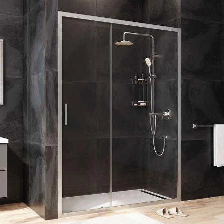 Дверь душевая в нишу AM.PM Gem W90G-140-1-195MT прозрачное, профиль хром матовый