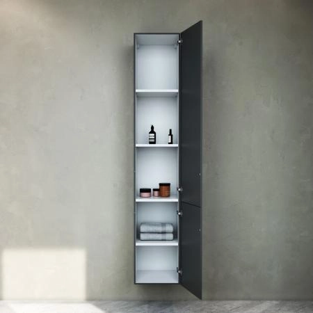 Шкаф-пенал подвесной, правый, 30 см, графит матовый AM.PM Gem M90CHR0306GM графит матовый