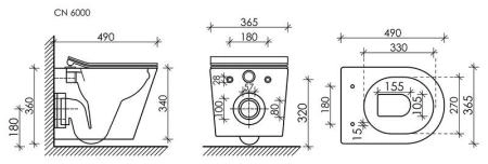 Подвесной унитаз Balearica Rimless белый