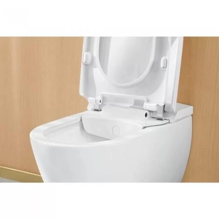 Villeroy&Boch Viclean Унитаз-биде 38.5х59.5х36см., подвесной, в комплекте с сиденьем, покрытие CeramicPlus, цвет: альпийский белый