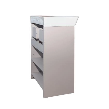 Тумба c раковиной Comforty Руза-50 00-00022855CF напольная серый шелк с ручками серый шелк с раковиной COMFORTY 9055RA-50