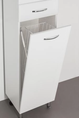 Шкаф для ванной Style Line Эко Стандарт 36 с бельевой корзиной напольный с ящиком