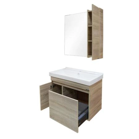 Тумба с раковиной Comforty Тромсе-80 дуб сонома