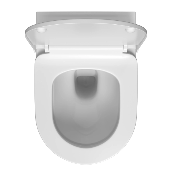 Инсталляция с унитазом VitrA Mia Round  9873B003-7201 комплект 4 в 1 с сиденьем микролифт безободковый цвет клавиши глянцевый хром
