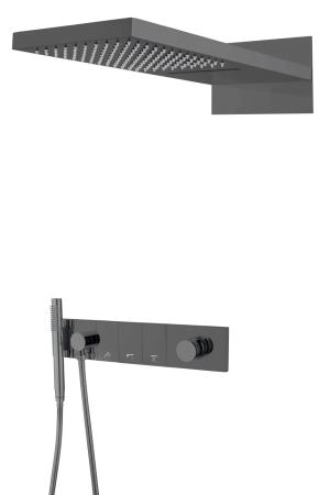 Встроенная душевая система Boheme ZODIAC, трехпозиционная Shine Gun Metal 132-SGM