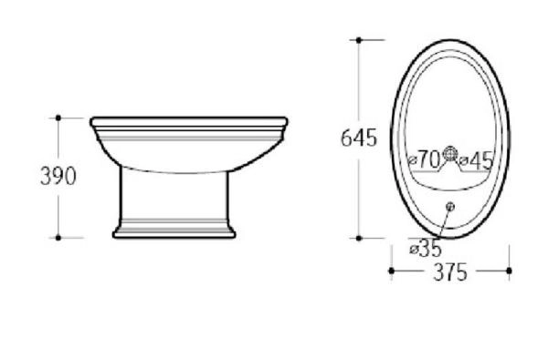 Биде напольное Puro 960