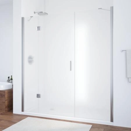 Душевая дверь Vegas-glass AFP-F TUR NOVO h1890 190 08 10 L, профиль глянцевый хром, стекло сатин