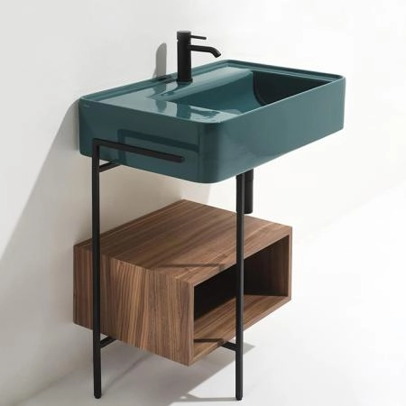 Simas Ratio Раковина чаша подвесная 75x46xh18 см, с 1 отв. для смесителя, без перелива, цвет: navy matt