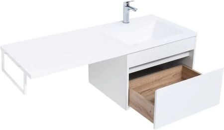 Тумба под раковину Aquanet Токио 58 белый (подвесная, 1 ящик)