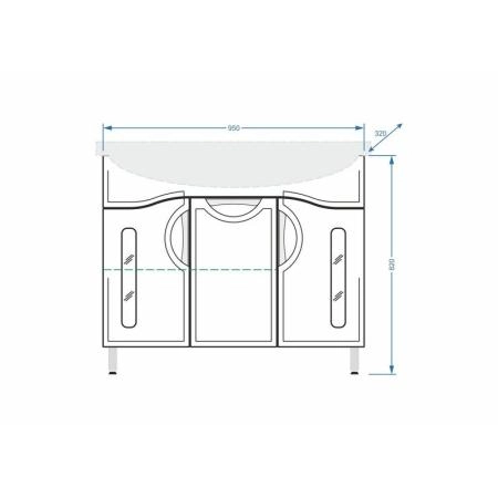 Тумба под умывальник Stella Polar Сильва 100, Эльбрус 100