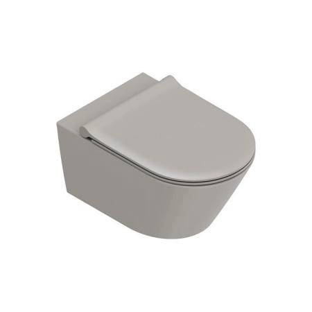 Catalano Zero Унитаз подвесной 55x35см, безободковый, смыв Tornado, покрытие Twinglaze+, цвет: Tortora Satinato