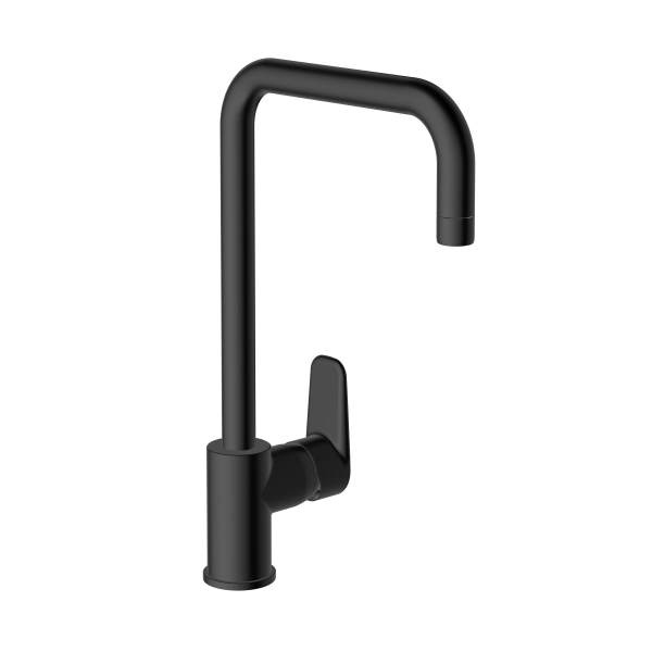 Смеситель VitrA Flow Soft  A4342636EXP с поворотным изливом однорычажный матовый черный латунь