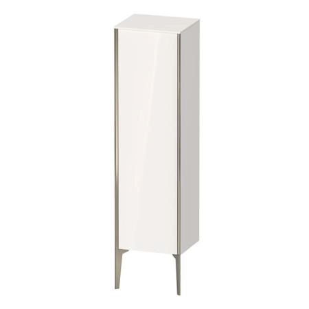 Duravit XViu Шкаф подвесной 40x36x133см, с 1 дверью, 3 стеклянными полками (петли слева), цвет: белый глянцевый/champagne matt