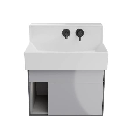 Тумба Kerama Marazzi TECNOLOGICA M ТЕКНОЛОДЖИКА М LO.M.65\GRAY ба Logica M/Лоджика М подвесная 2 выдвижных ящика 65, серый