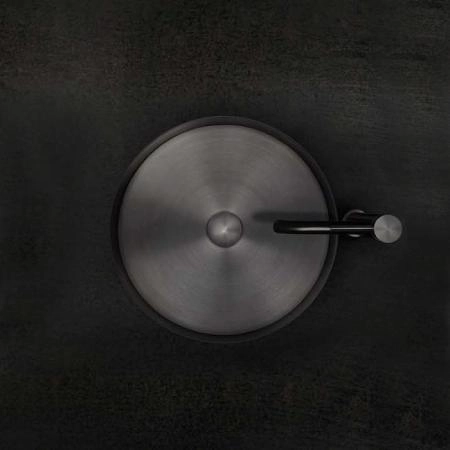 Gessi 316 Раковина 40 см, без отв., для установки на столешницу, без перелива, нержавеющая сталь, цвет: Black metal brushed PVD
