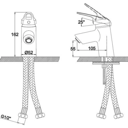 Смеситель для биде KAISER Douglas (12088) хром