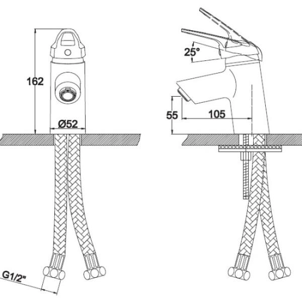 Смеситель для биде KAISER Douglas (12088) хром