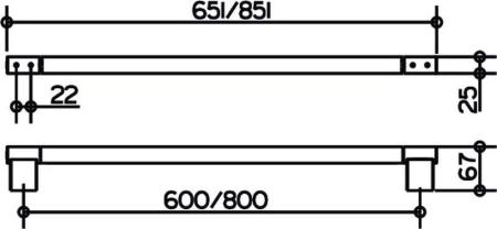 Полотенцедержатель Keuco Plan 14901010600 хром 650 мм