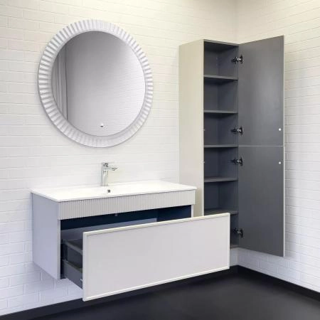 Зеркало Comforty Мадрид-90 00-00014166 светодиодная подсветка бесконтактный сенсор антизапотевание белый глянец