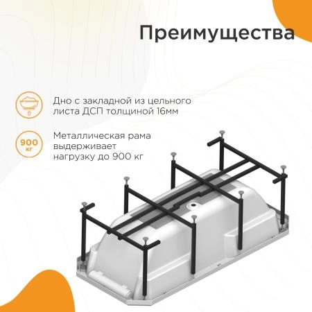 Ванна "ФЕРНАНДО" (чаша, рама-подставка на декоративных ножках, комплект панелей, подголовник - 2 шт., исполнение золото)