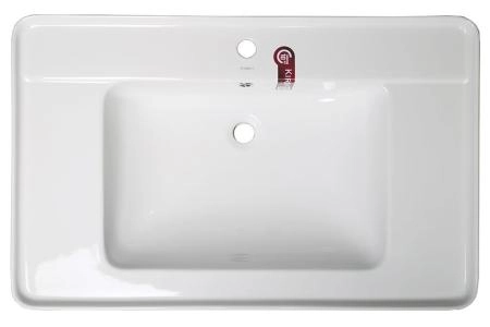 Тумба под раковину ASB-Woodline Гранда 85 Белый (патина серебро)