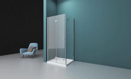 Душевой уголок BelBagno ALBANO 100x90 прозрачное стекло 6 мм профиль хром ALBANO-ASH-1-100/90-C-Cr