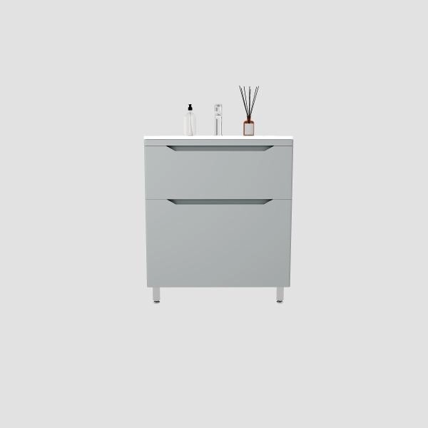 Тумба напольная Style Line Марелла 70 (2 ящ.) Люкс антискрейтч серый, PLUS