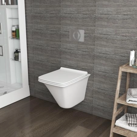 Унитаз Grossman GR-4413S (510*355*370) подвесной безободковый с тонкой крышкой