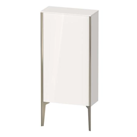 Duravit XViu Шкаф подвесной 50x24x89см, с 1 дверью, 2 стеклянными полками (петли слева), цвет: белый глянцевый/champagne matt