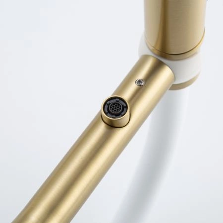Смеситель GAPPO G4399-83 для кухни с гибким изливом и подключением фильтра, золотой сатин
